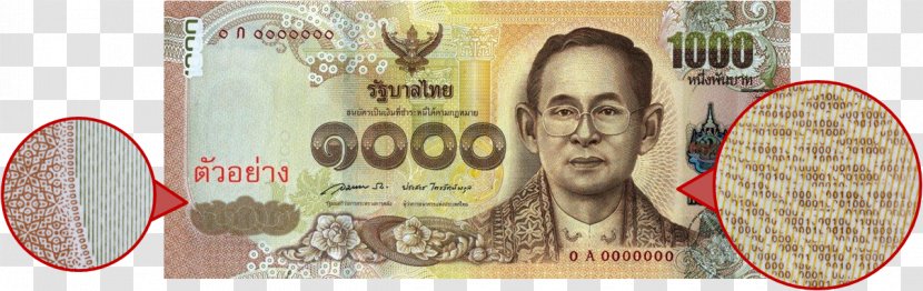 Thailand ธนบัตรไทย Thai Baht Banknote Uang Kertas 1.000 - Money Transparent PNG