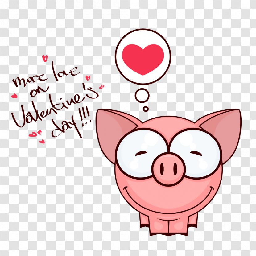 Miss Piggy Clip Art - Heart - Valentine Day Transparent PNG