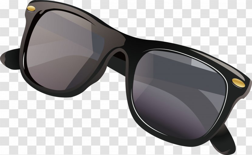 Goggles Sunscreen Sunglasses - Black Transparent PNG