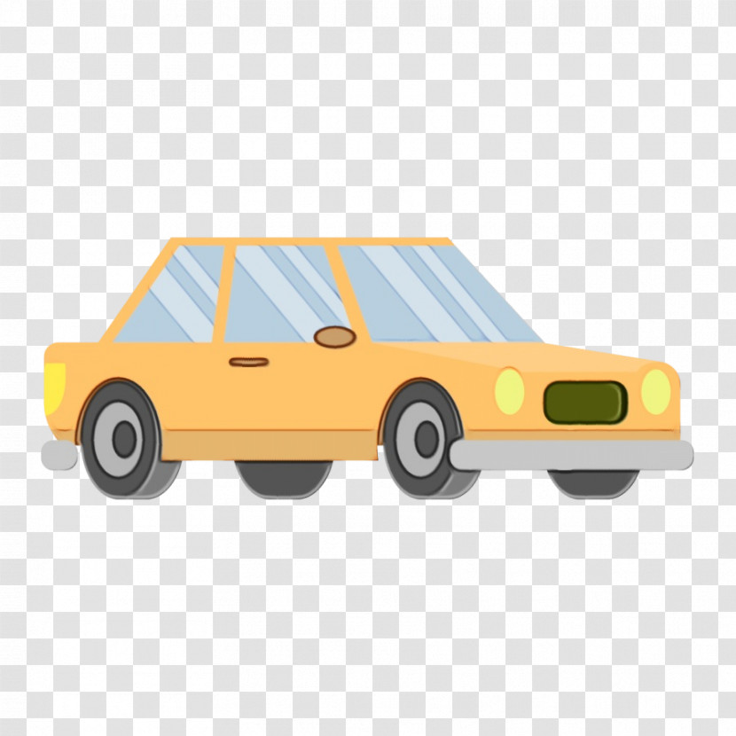 Compact Car Car Model Car Yellow Automobile Engineering Transparent PNG