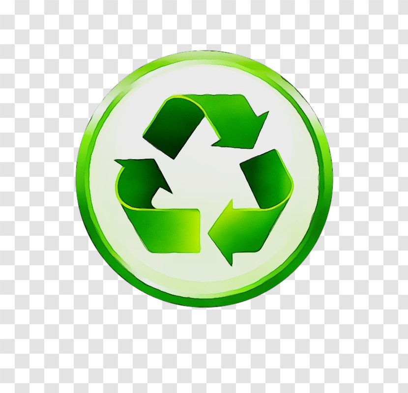 Recycling Logo - Watercolor - Emblem Symbol Transparent PNG