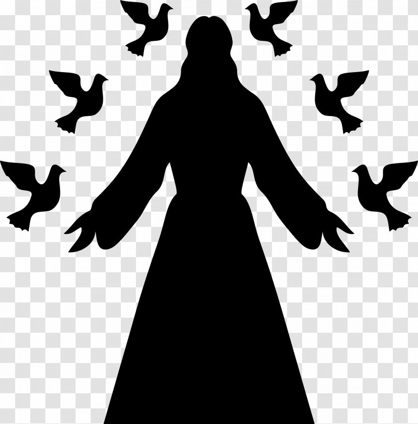 Silhouette Christian Cross Royalty-free Clip Art - Mary - Christ Transparent PNG