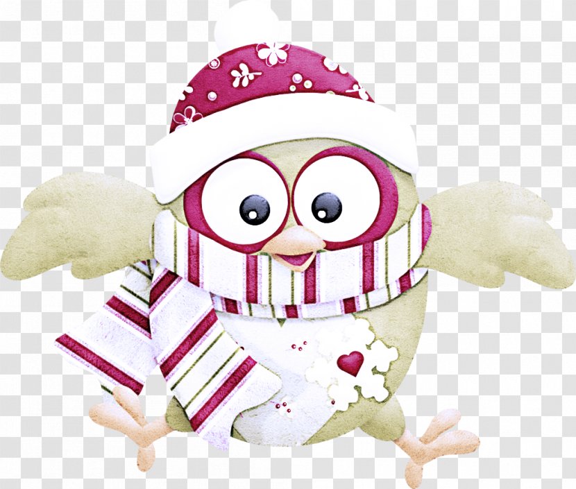Cartoon Pink Stuffed Toy Cap Plush - Owl - Animation Transparent PNG