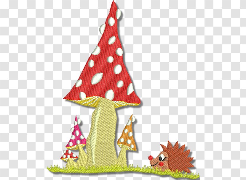 Christmas Tree Ornament Party Hat Pattern - Fairy Tale Mushroom Transparent PNG