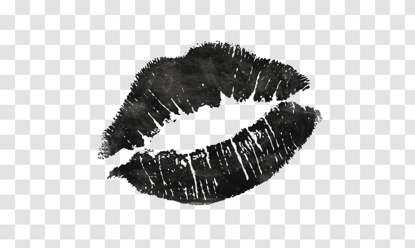 Lip Kiss Black And White Wallpaper - Free Matting Material Lips Transparent PNG