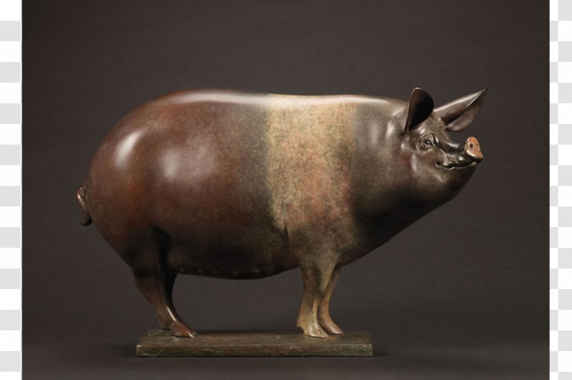 British Saddleback Bronze Sculpture Statue - Pig - Like Mammal Transparent PNG