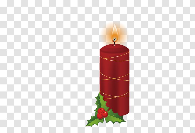 Christmas Decoration Candle - Red Candles Transparent PNG