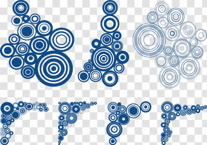 Abstract Art Graphic Design - Organism - Vector Blue Circle Pattern Transparent PNG