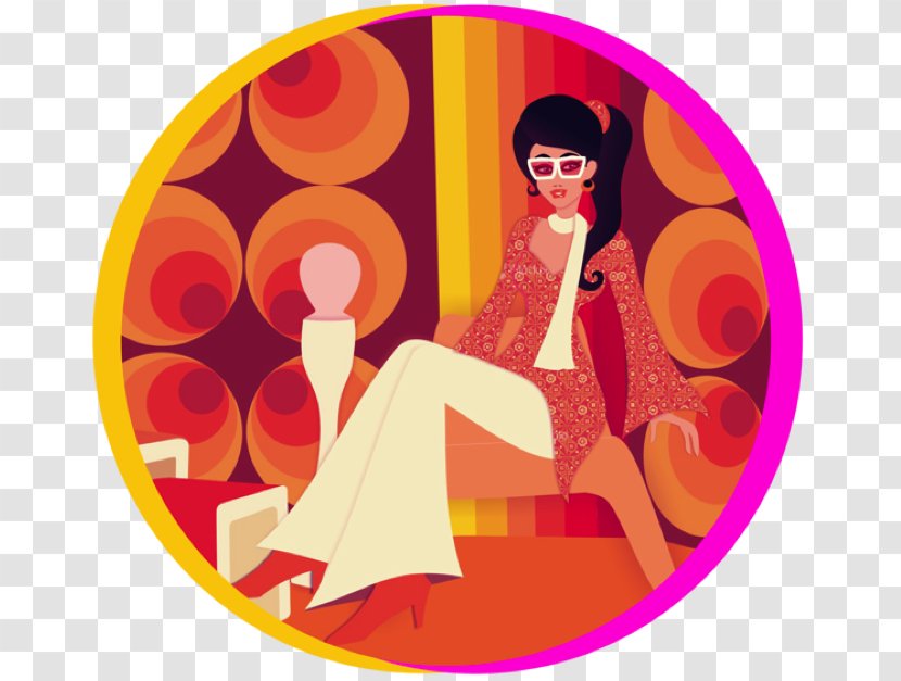 1970s Cartoon Drawing - Red - Retro Party Transparent PNG