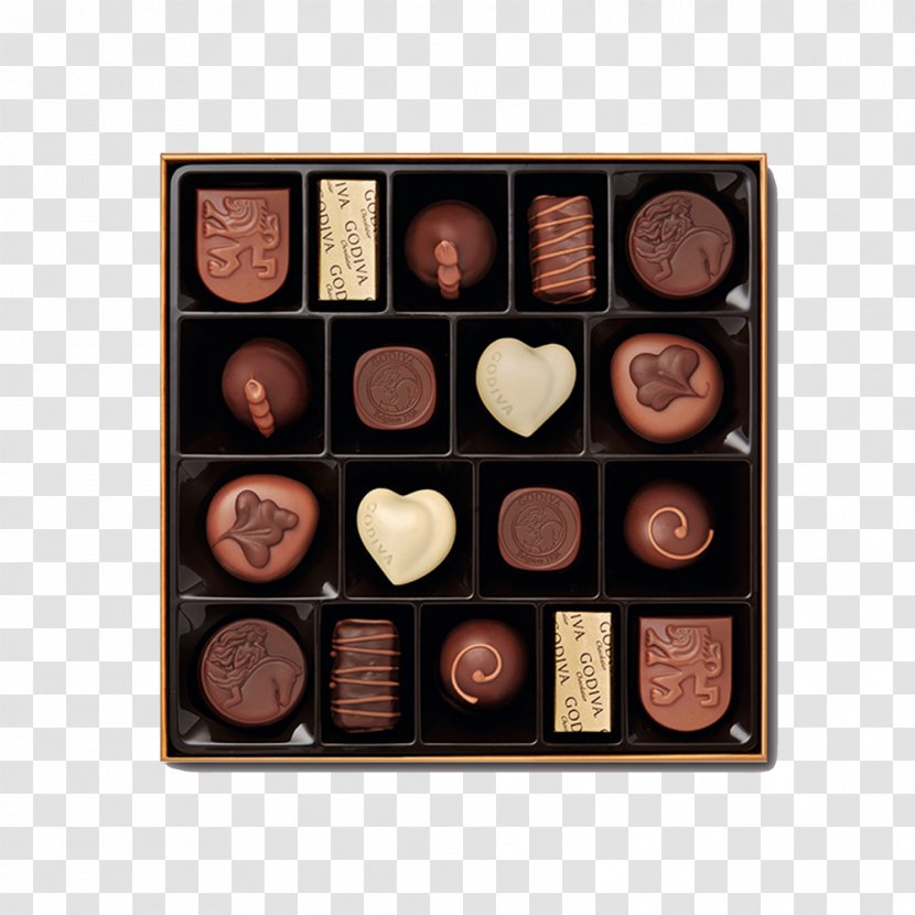 City Of Brussels Godiva Chocolatier Bonbon Belgian Chocolate - Birthday - 20 Squares Transparent PNG