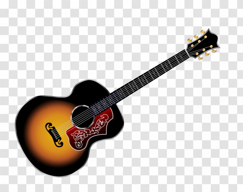 Acoustic Guitar Gibson Les Paul Electric Bass - Flower Transparent PNG
