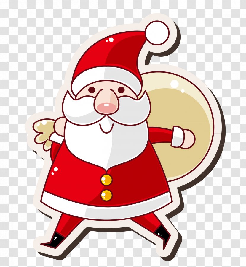 Santa Claus New Year Card Cartoon Christmas - Creative Transparent PNG