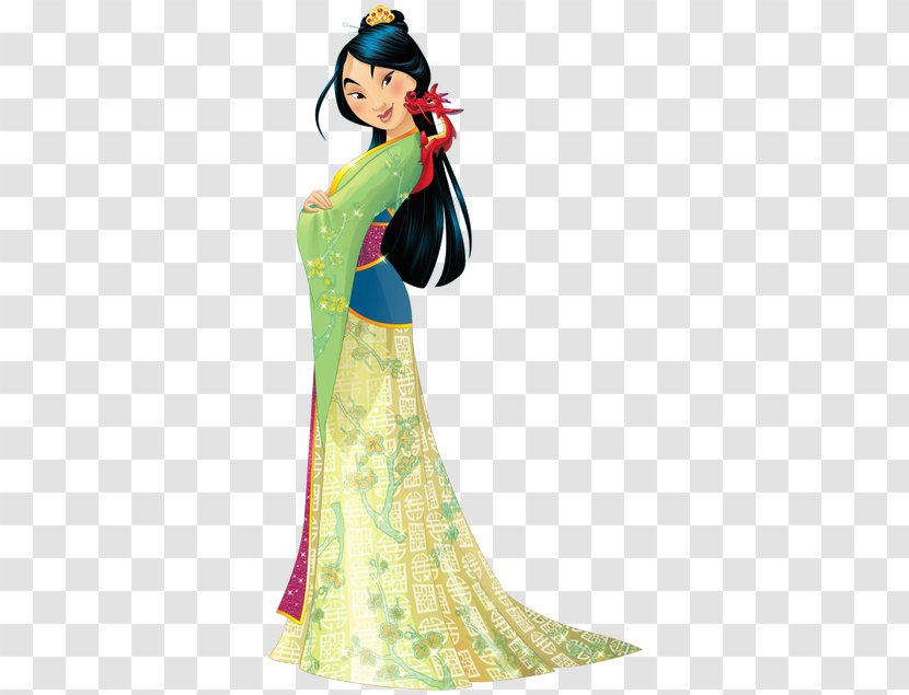 Fa Mulan Princess Aurora Mushu Belle Ariel - Silhouette - Disney Transparent PNG
