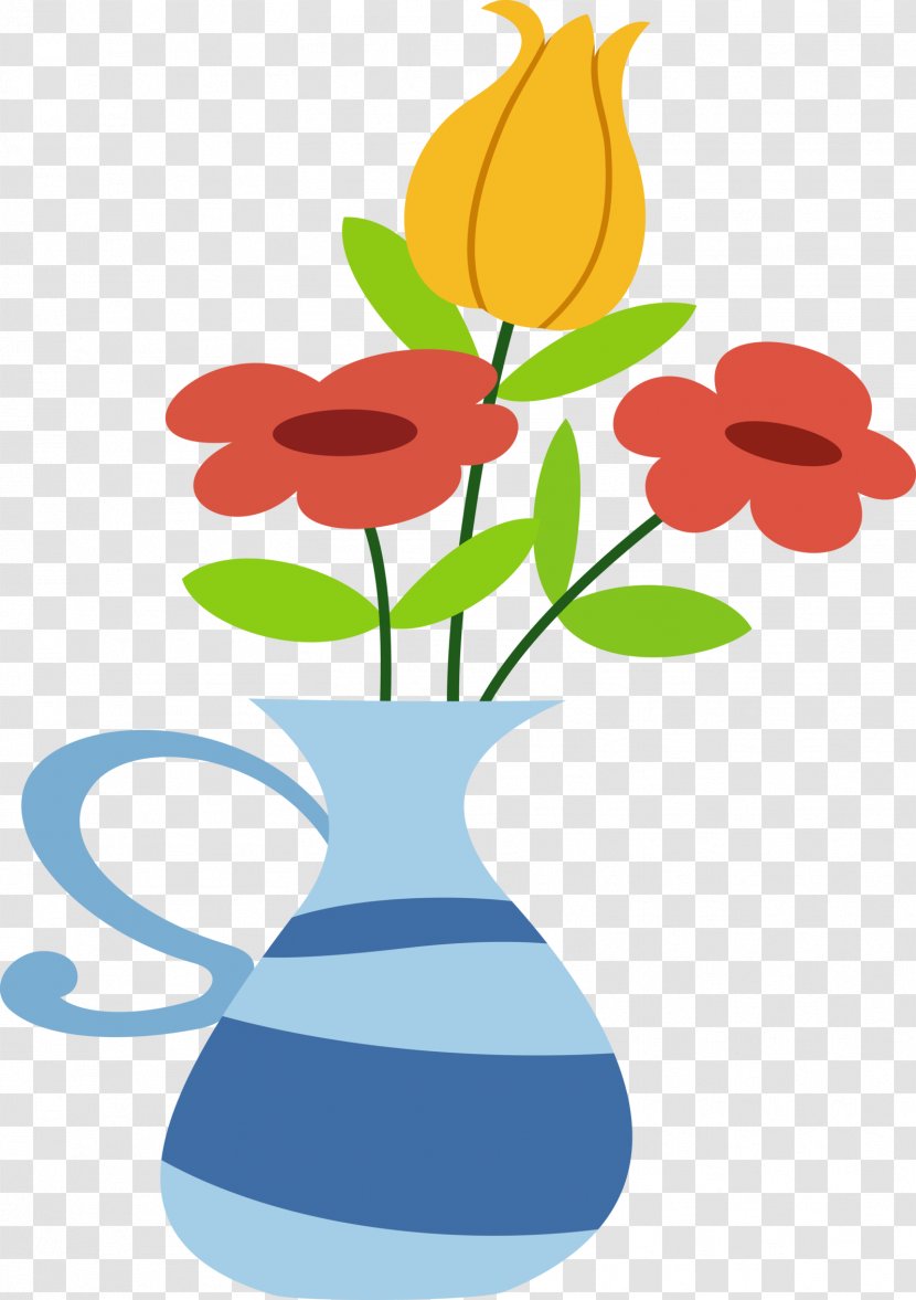 Flower Vase Floral Design Clip Art - Yellow Transparent PNG