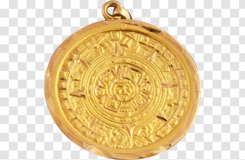 Ready For Labour And Defence Of The USSR Gold Locket Mayan Calendar Aztec - Metal Transparent PNG