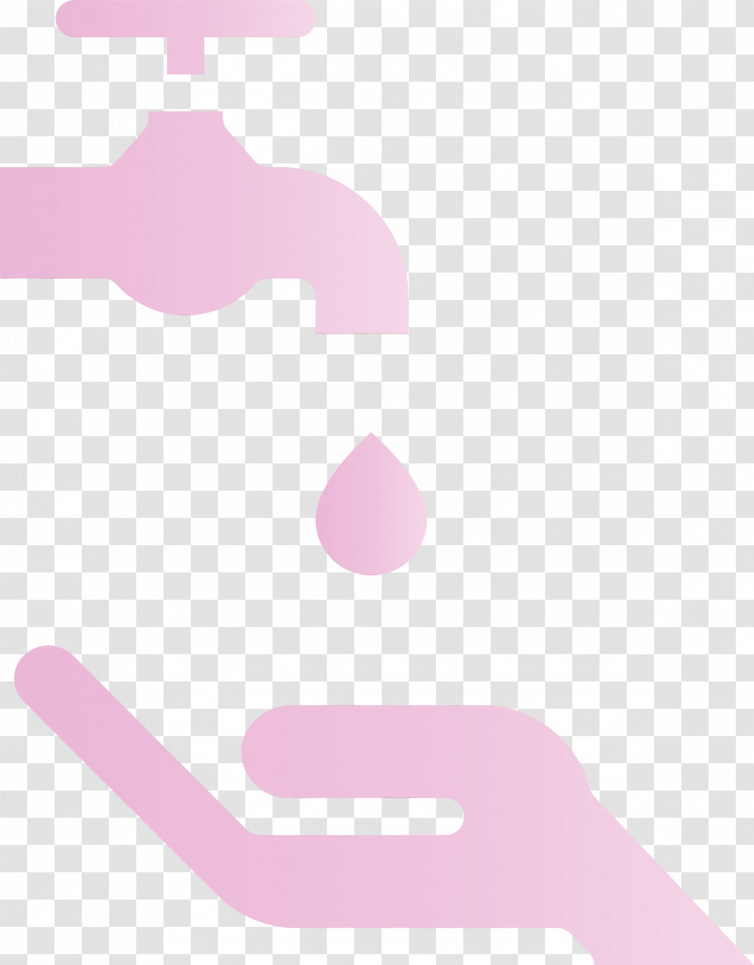 Pink Hand Finger Logo Transparent PNG