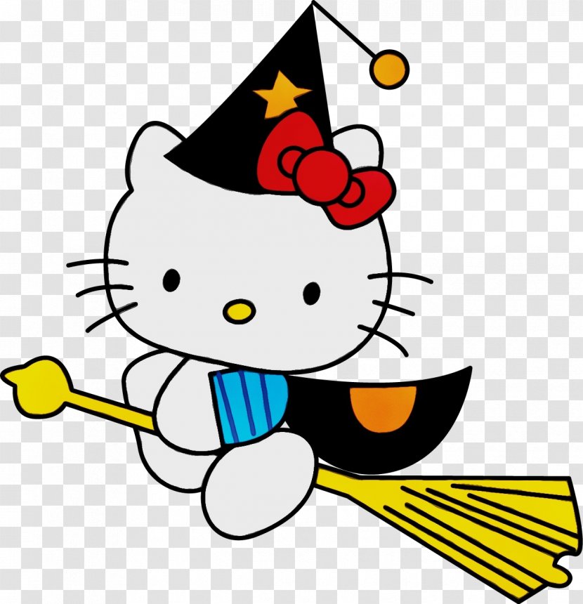 Hello Kitty Coloring Book Drawing Halloween Cat - Cartoon - Color Transparent PNG