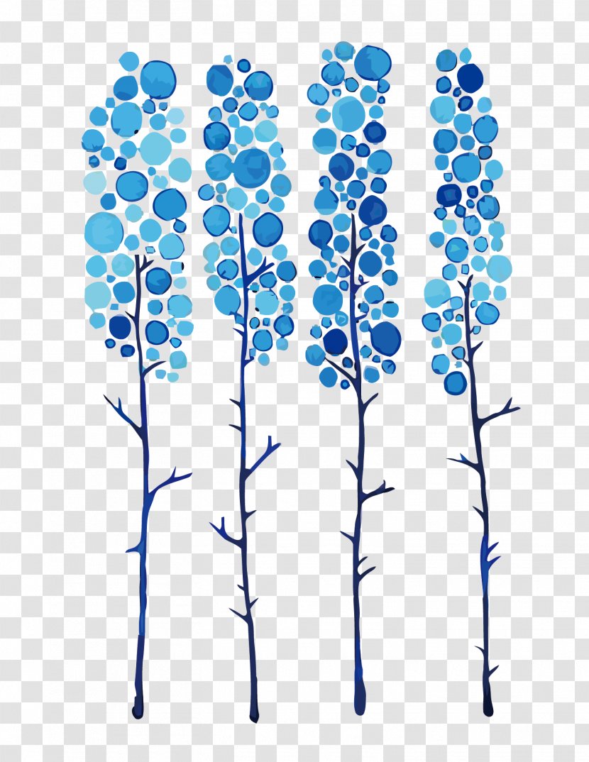 Watercolor Painting Paper Art Acrylic Paint - Vector Wave Point Trees Transparent PNG
