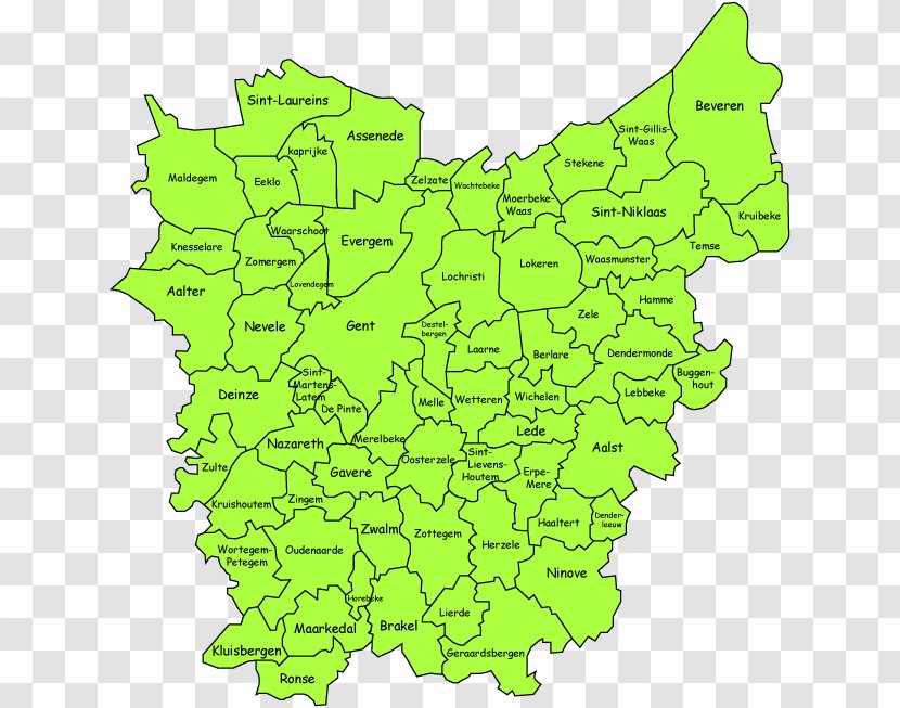 Waasland Arrondissement Of Ghent Map Scheldeland Mechelen Transparent PNG