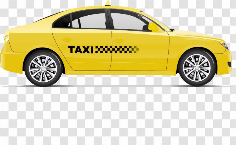 Taxi Drawing Photography - Hand-drawn Cartoon Illustration Yellow Transparent PNG