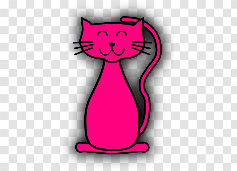 Havana Brown Pink Cat Kitten Drawing Clip Art - Domestic Short Haired - Purple Cliparts Transparent PNG