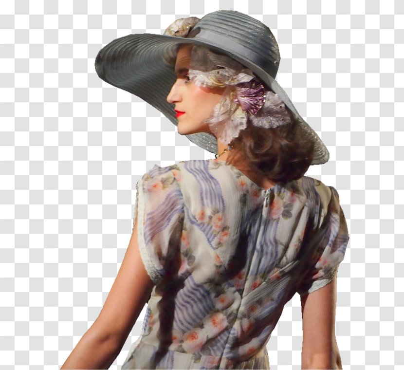Sun Hat Fashion Model Transparent PNG