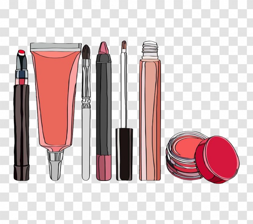Lip Balm Gloss ChapStick Clip Art - Lipstick - Cartoon MakeUp Tools HighDefinition Deduction Material Transparent PNG