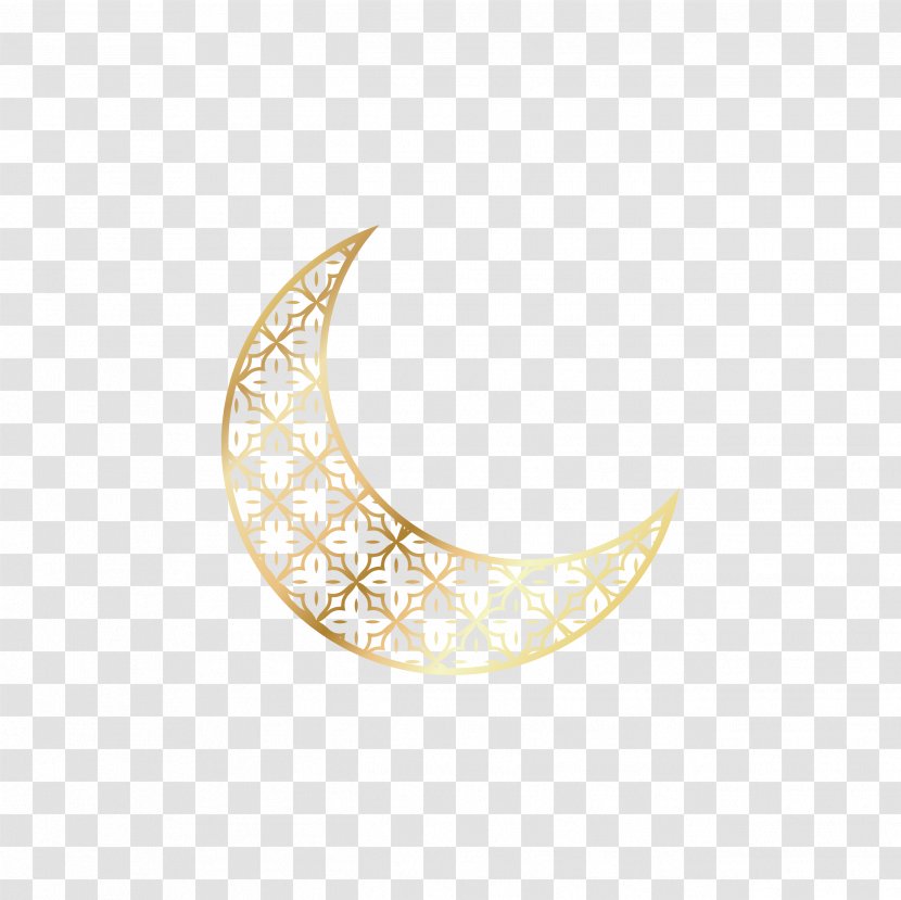 Moon Euclidean Vector - Golden Poster Hollow Material Transparent PNG