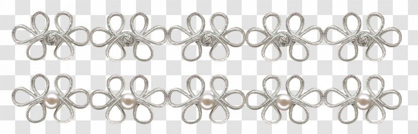 Ornament Vignette Necklace Clip Art - Flowers Line Transparent PNG