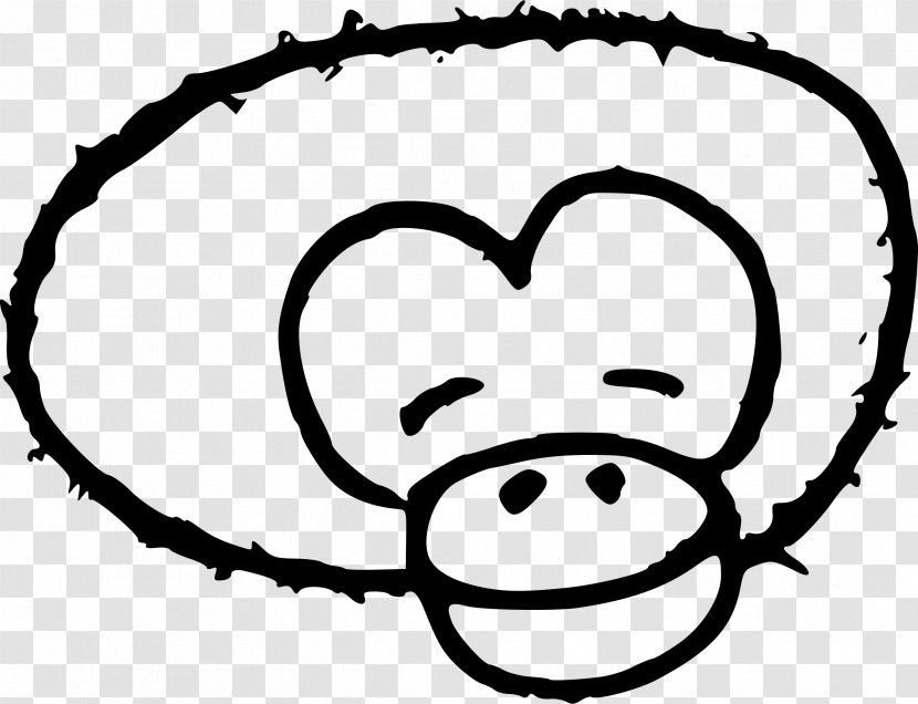 Smile Facial Expression Face - Heart - Gorilla Transparent PNG