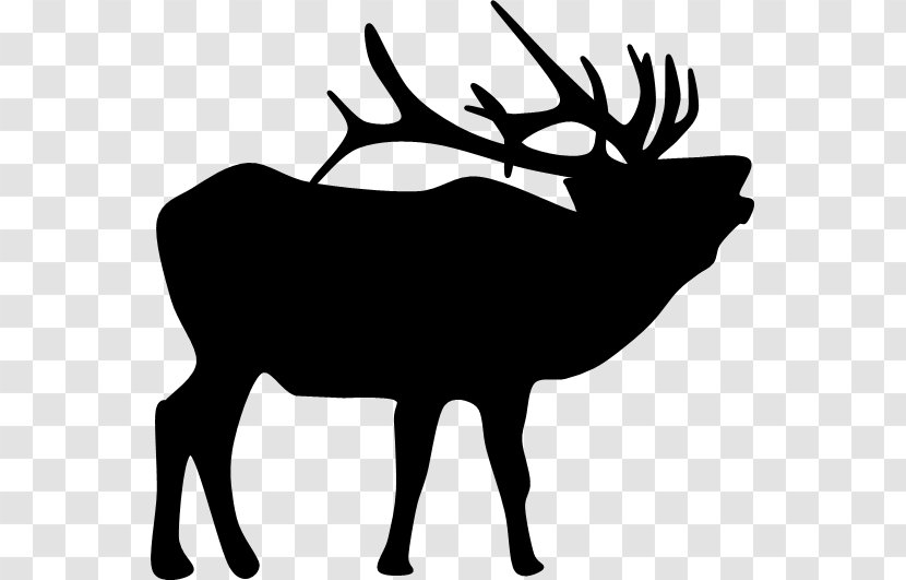 Reindeer Elk Silhouette Wildlife Clip Art - Tree Transparent PNG