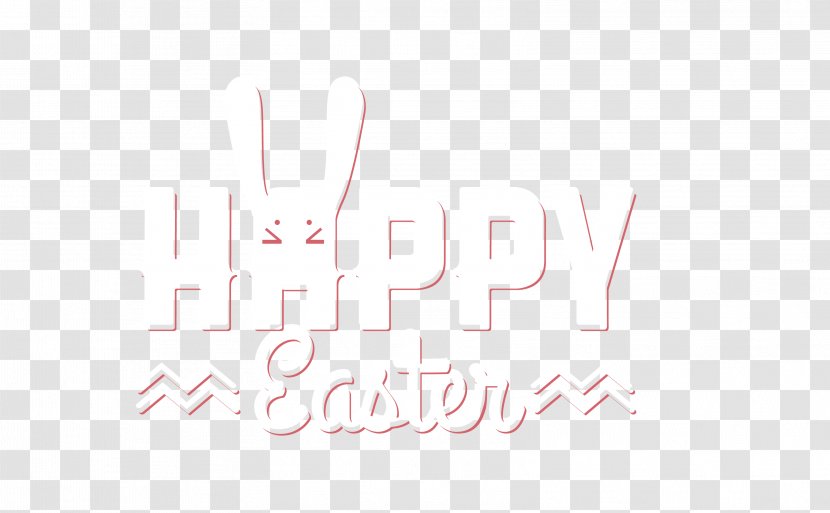 Logo Brand Pattern - Rectangle - White Easter Bunny WordArt Transparent PNG