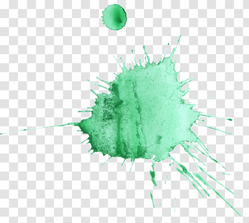 Transparent Watercolor Painting Green - Paintbrush - Splash Transparent PNG