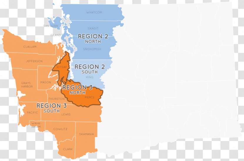 Thurston County, Washington Vector Map Transparent PNG