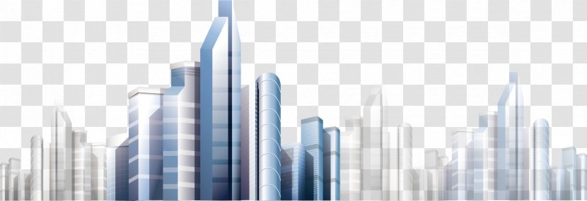 Skyscraper City Metropolis - Vector Element Transparent PNG