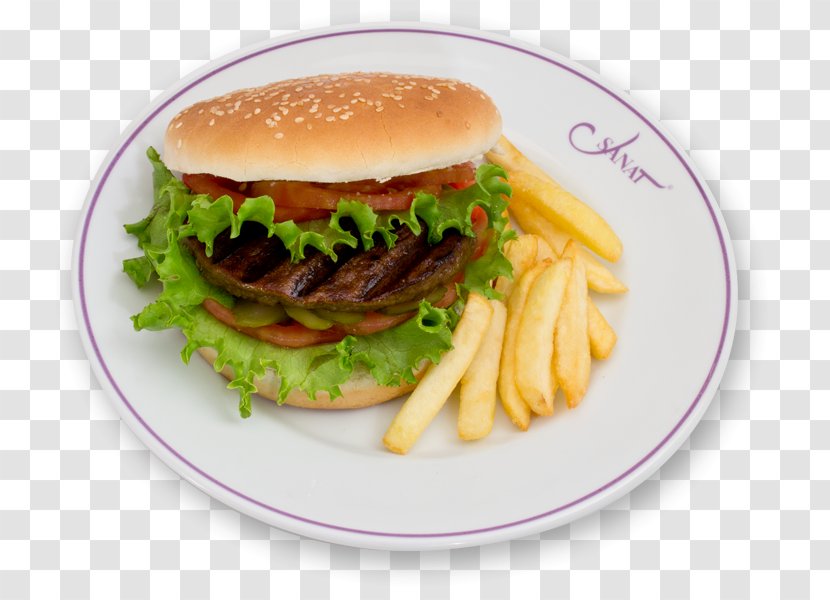 French Fries Cheeseburger Buffalo Burger Whopper McDonald's Big Mac - Sandwich - Hamburger Menu Transparent PNG