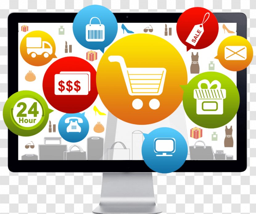 Web Development E-commerce Shopping Cart Software Electronic Business Trade - Multimedia Transparent PNG