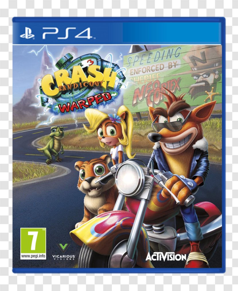 Crash Bandicoot: Warped Bandicoot N. Sane Trilogy 2: Cortex Strikes Back PlayStation 4 - Video Game Transparent PNG