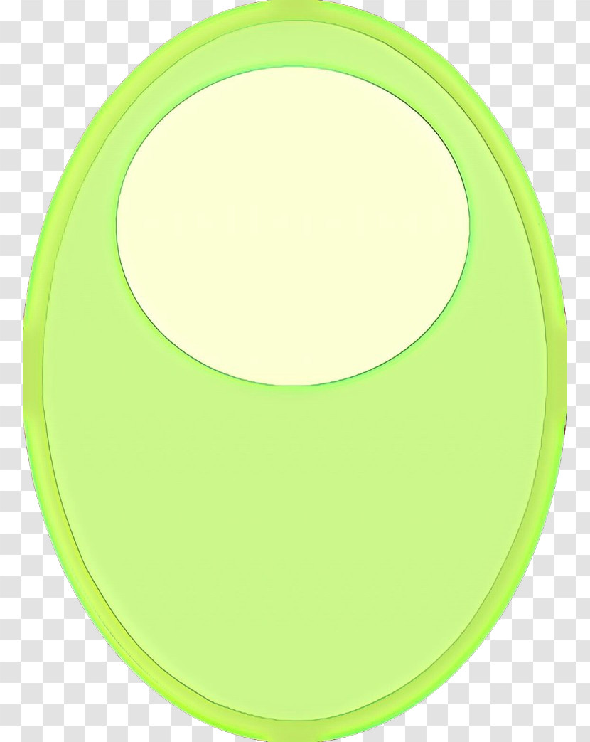 Green Yellow Circle Dishware Plate Transparent PNG