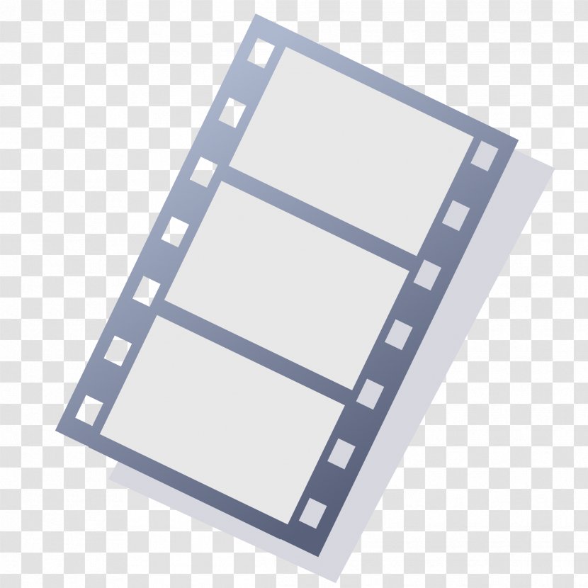 Photographic Film Videotape Clip Art - Blue - Filmstrip Transparent PNG