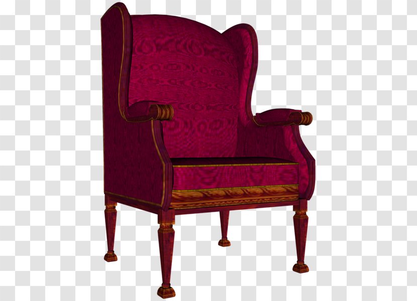 Wing Chair Furniture Clip Art - Purple Transparent PNG