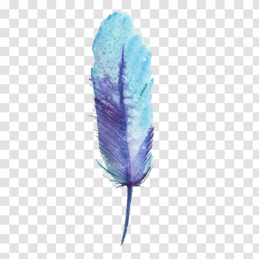 Feather Bird Blue - Vector Decorative Decoration,Blue Transparent PNG