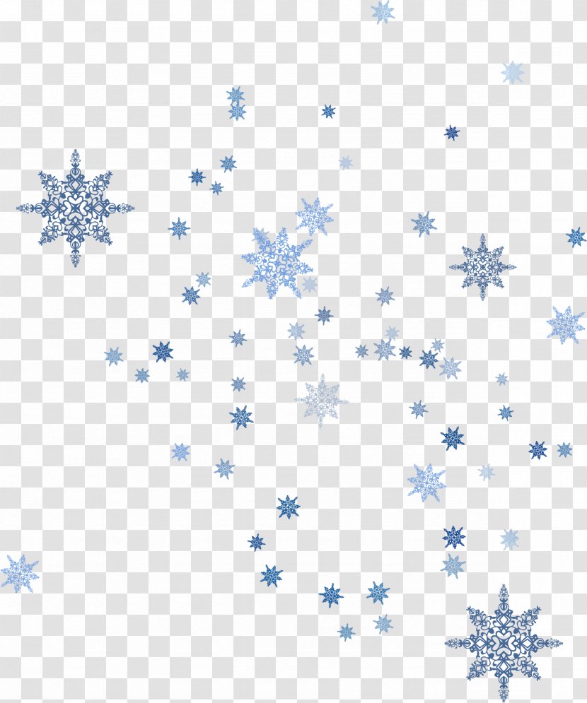Blue Snowflake Schema - Floating Transparent PNG