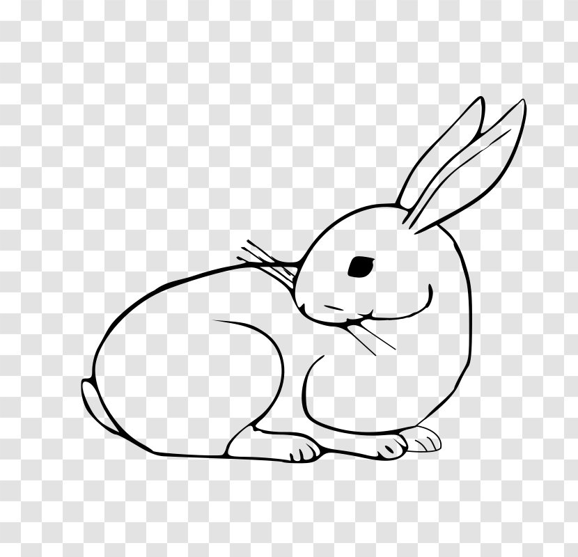 Easter Bunny Coloring Book Clip Art - Drawing - Rabbit Transparent PNG