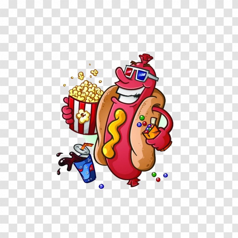Hot Dog Fizzy Drinks Hamburger Corn Concession Stand - Cartoon Field Transparent PNG