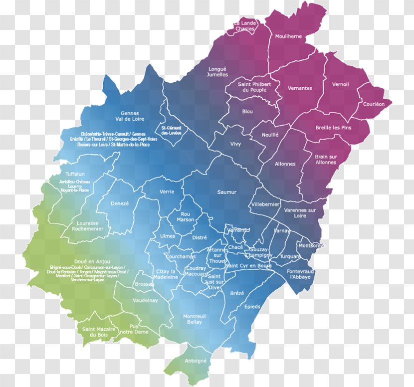 Loire Map Saumurois Agglomeration Communities In France Tours Transparent PNG