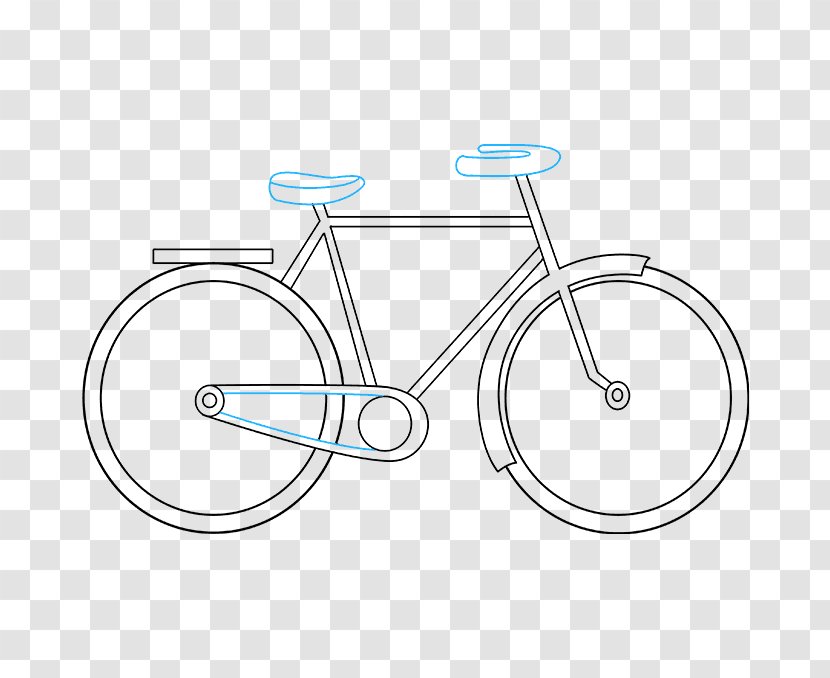 Drawing Image Bicycle Line Art Basic Step - Spoke Transparent PNG
