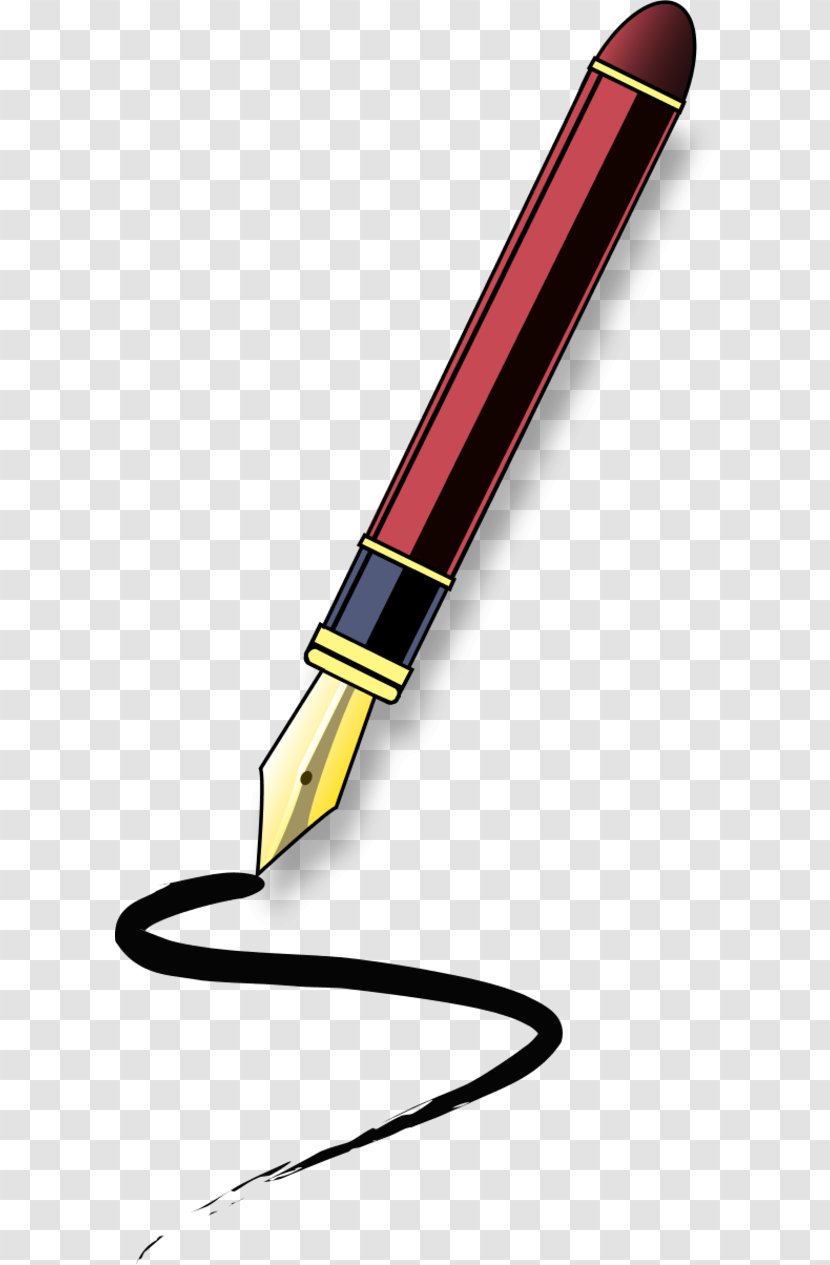 Paper Fountain Pen Quill Clip Art - Book And Pencil Clipart Transparent PNG