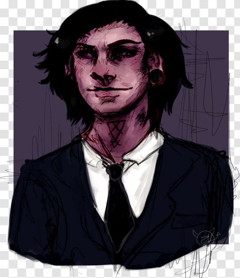 Joker Supervillain Art Portrait - Neck Bloodstain Transparent PNG