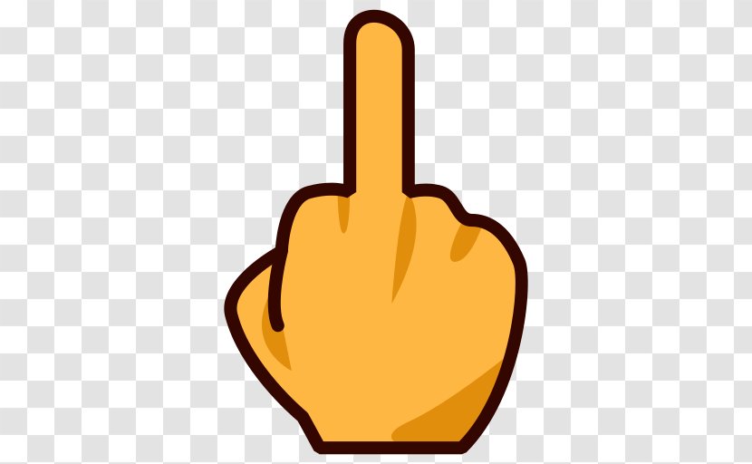Middle Finger The Thumb - Emoji Transparent PNG